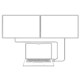 Diagram of a DropTop connected straight to a laptop, with no dock.