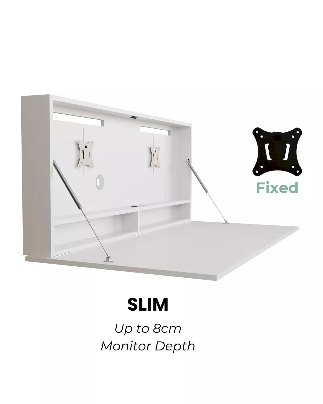 Slim monitor mount