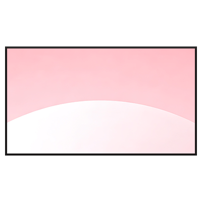 Layout diagram: one landscape screen set high and slightly left on the wall plate.